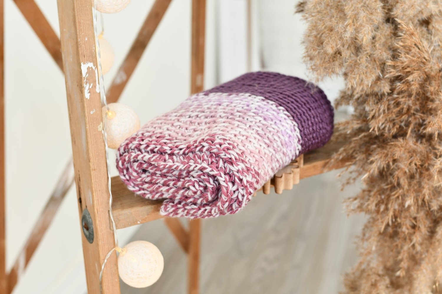 Foulard infini bicolore MAUVE MIXTE