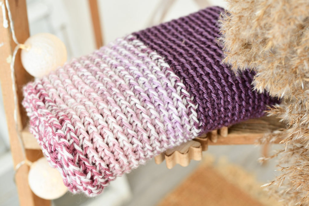 Foulard infini bicolore MAUVE MIXTE