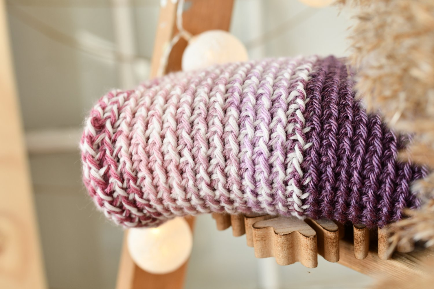 Foulard infini bicolore MAUVE MIXTE