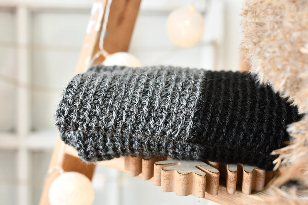 Foulard infini bicolore GRIS & NOIR