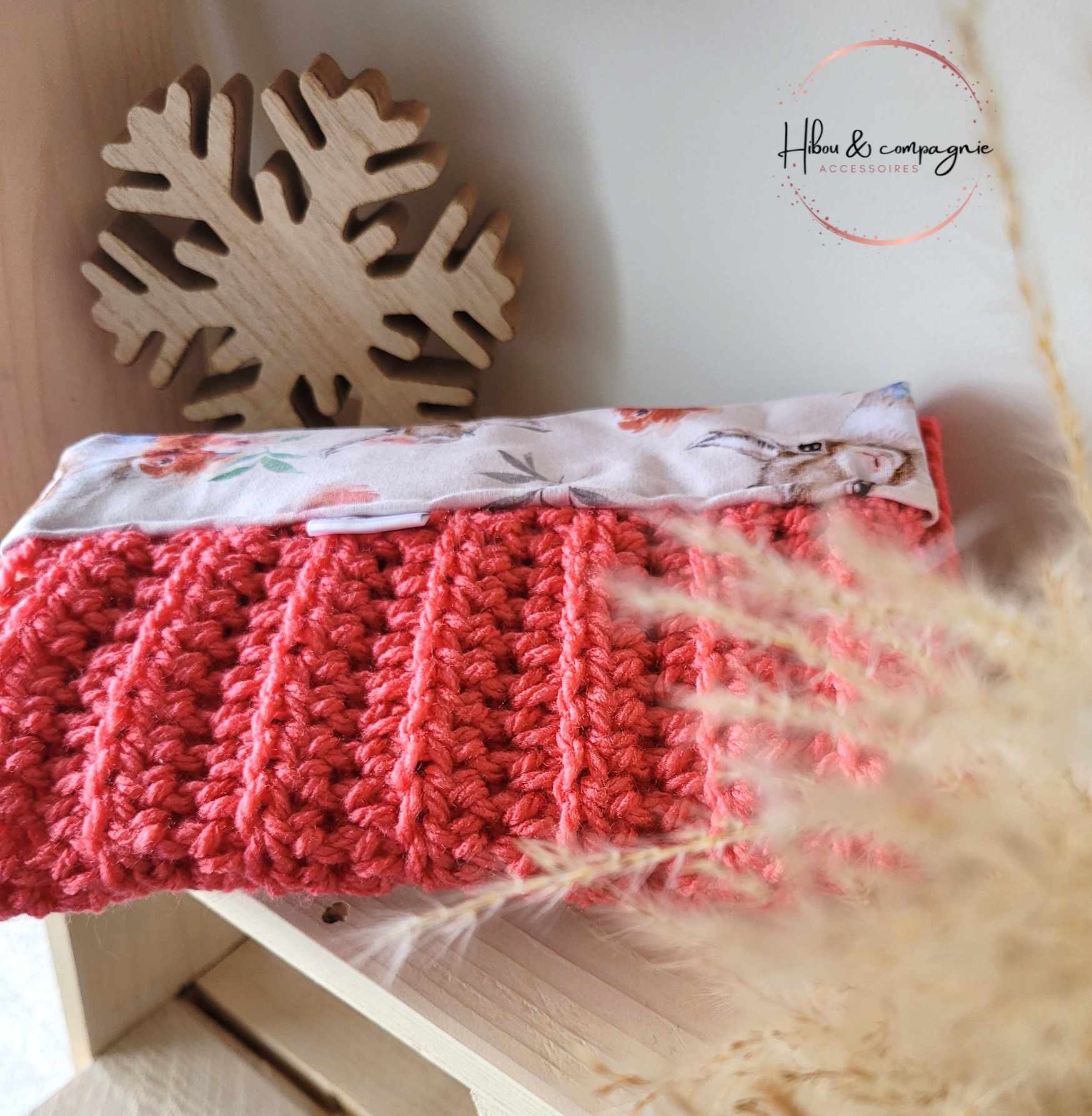 Foulard infini mixte CHÈVRE CORAIL