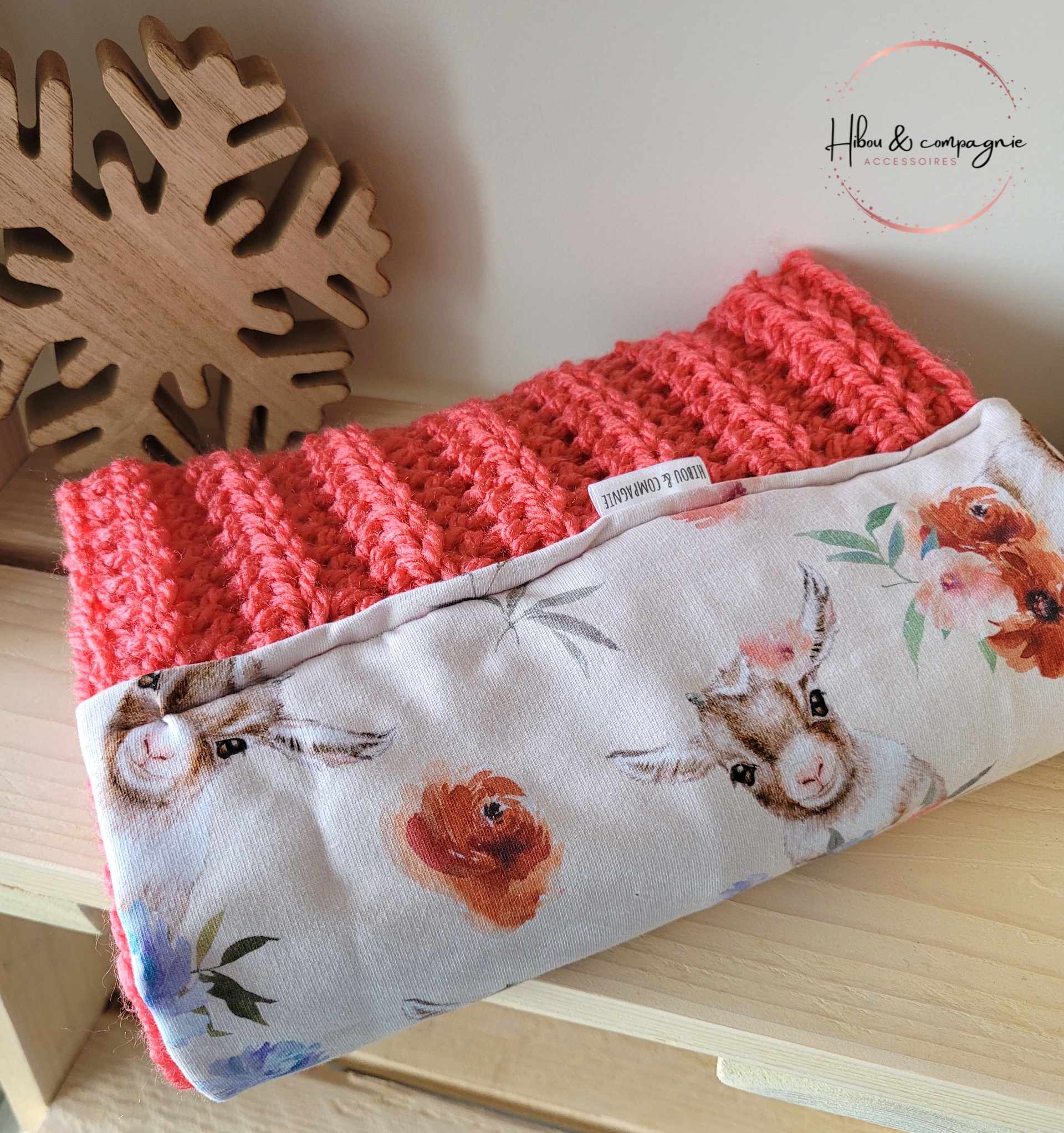 Foulard infini mixte CHÈVRE CORAIL
