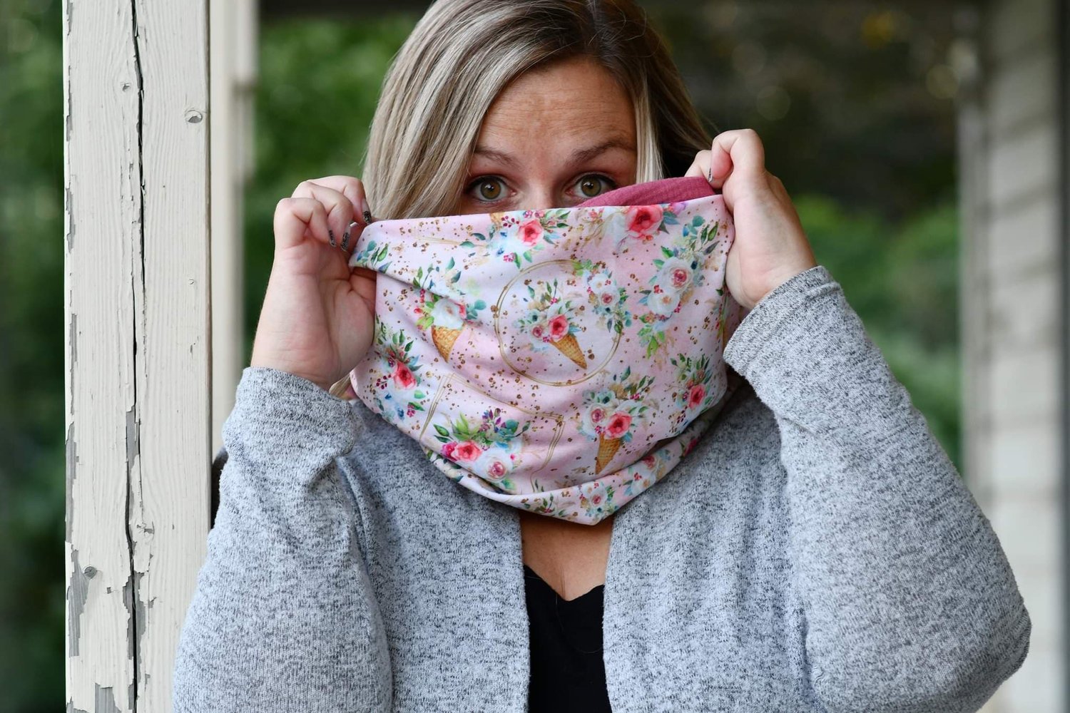 Foulard infini léger CORNET ROSE FONCÉ