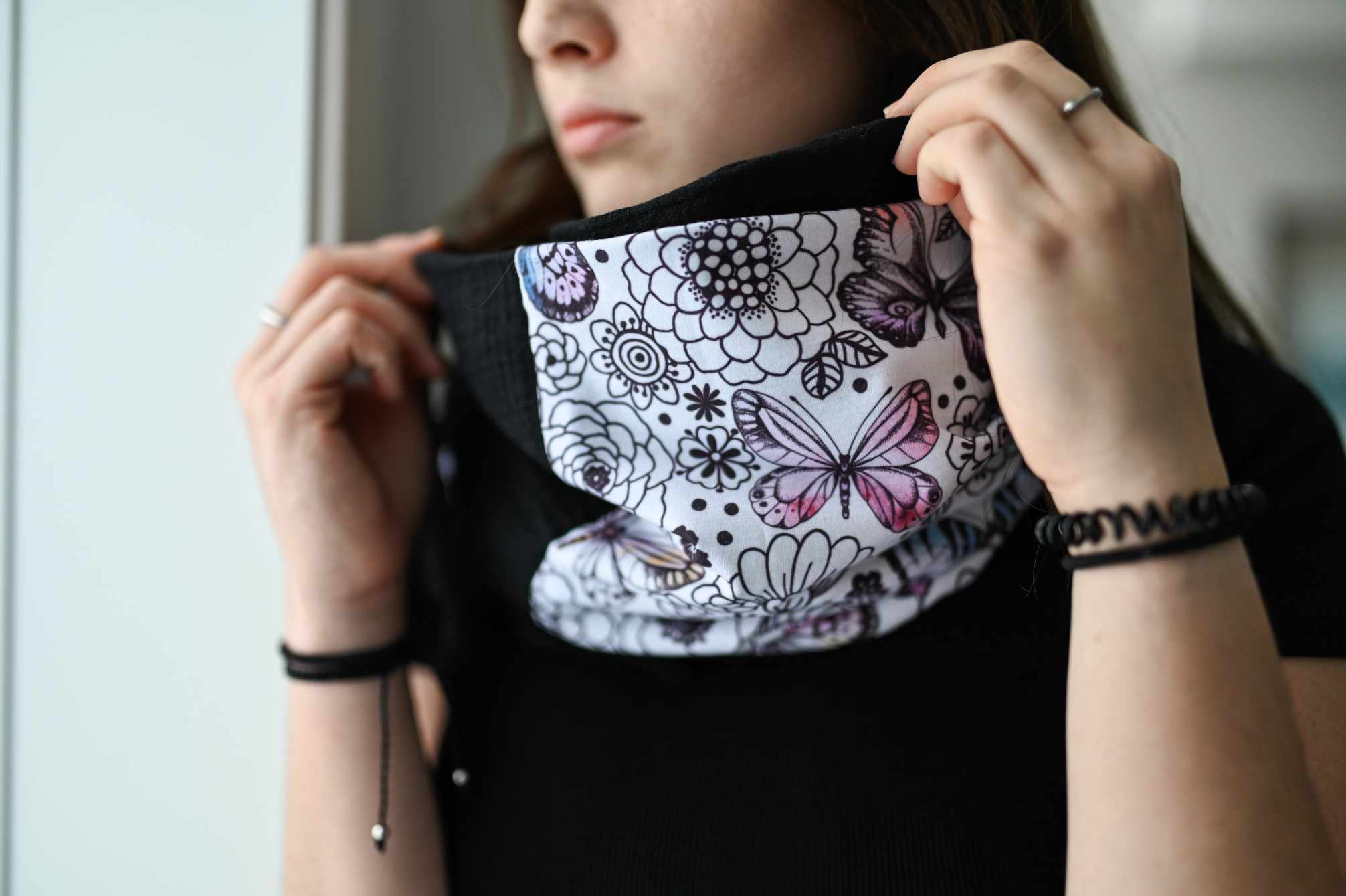 Foulard infini léger PAPILLON