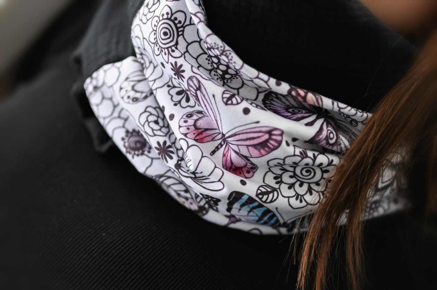 Foulard infini léger PAPILLON