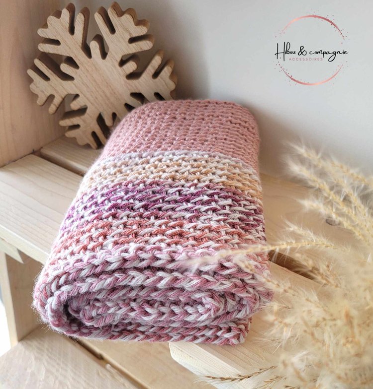Foulard infini bicolore ROSÉ