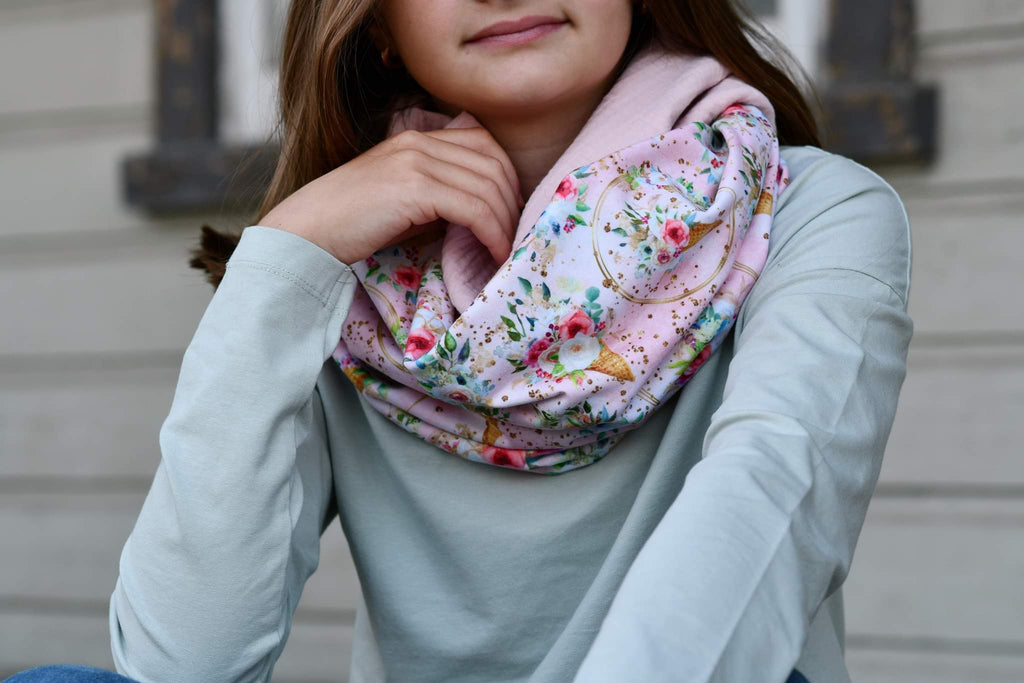 Foulard infini léger CORNET ROSE