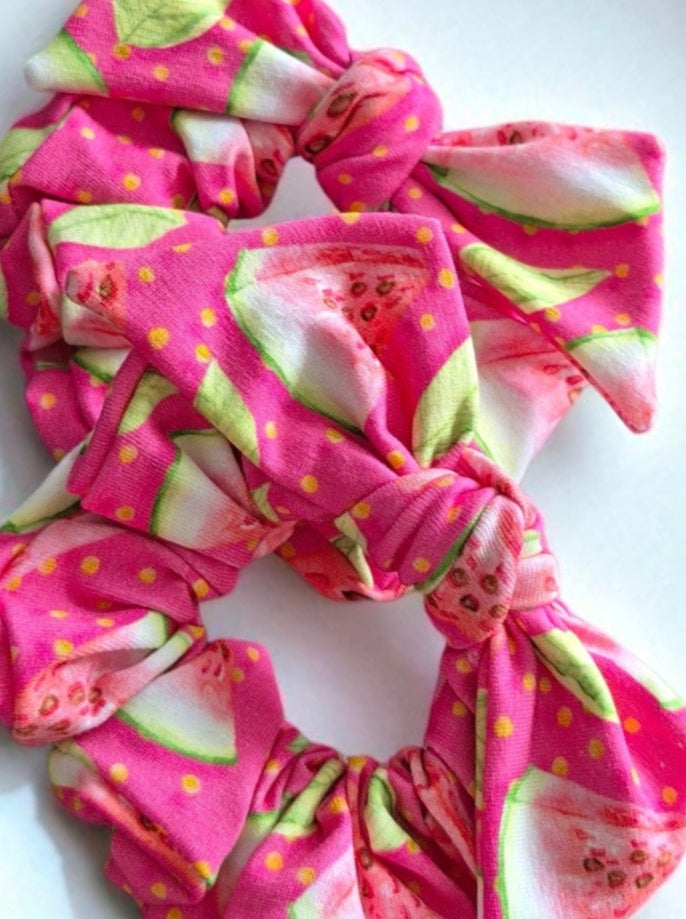 Chouchou bouclette melon d'eau