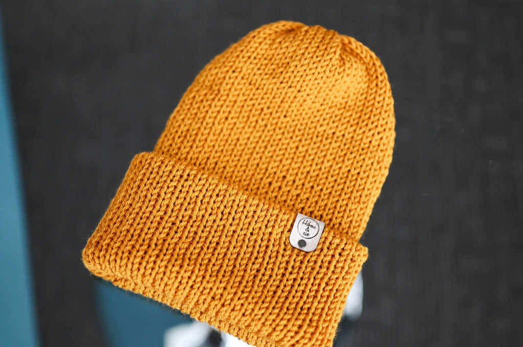 Tuque slouchy JAUNE MOUTARDE