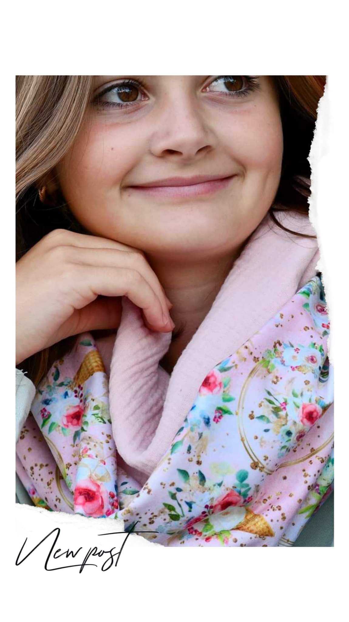 Foulard infini léger CORNET ROSE