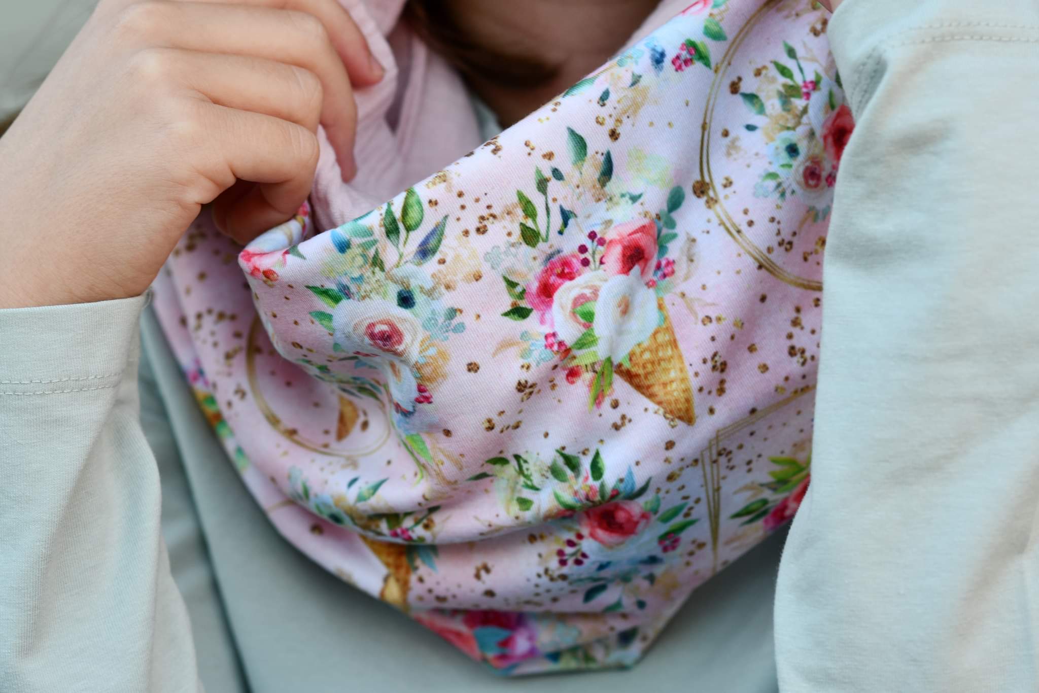 Foulard infini léger CORNET ROSE