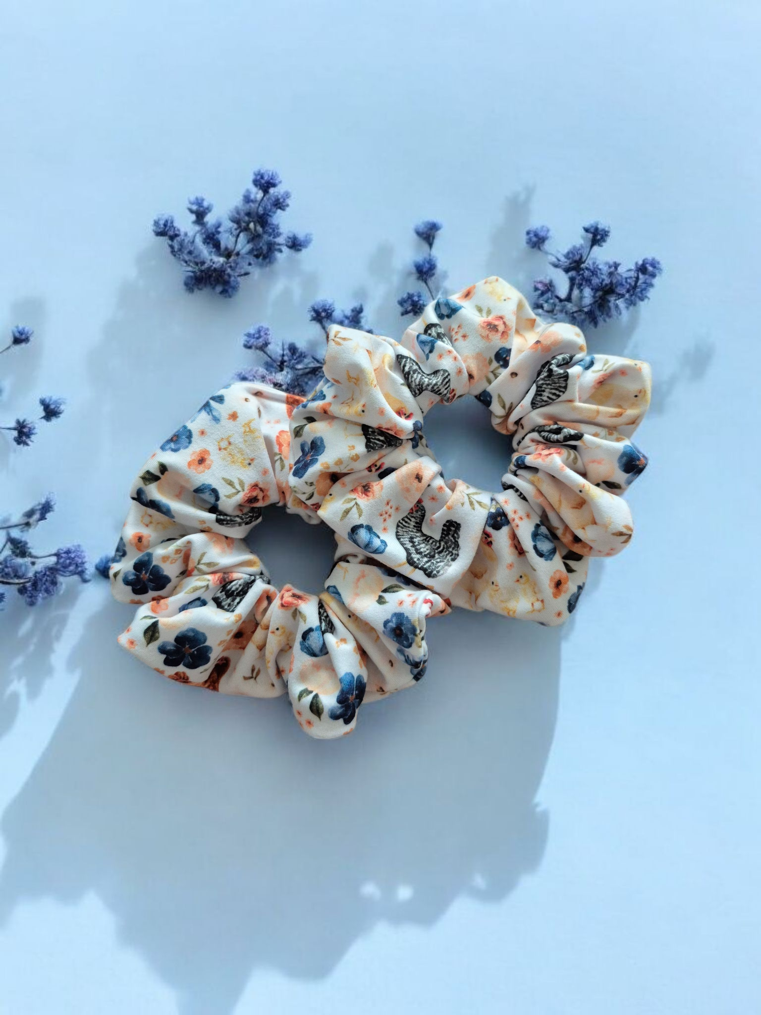 Chouchou poules en fleurs